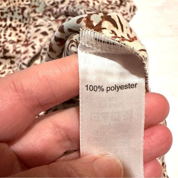 NWT Maurices Animal Print Sheer Stripe Neutral Tank Top Women's XS - Picture 8 of 8